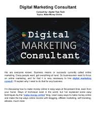 digital marketing consultant